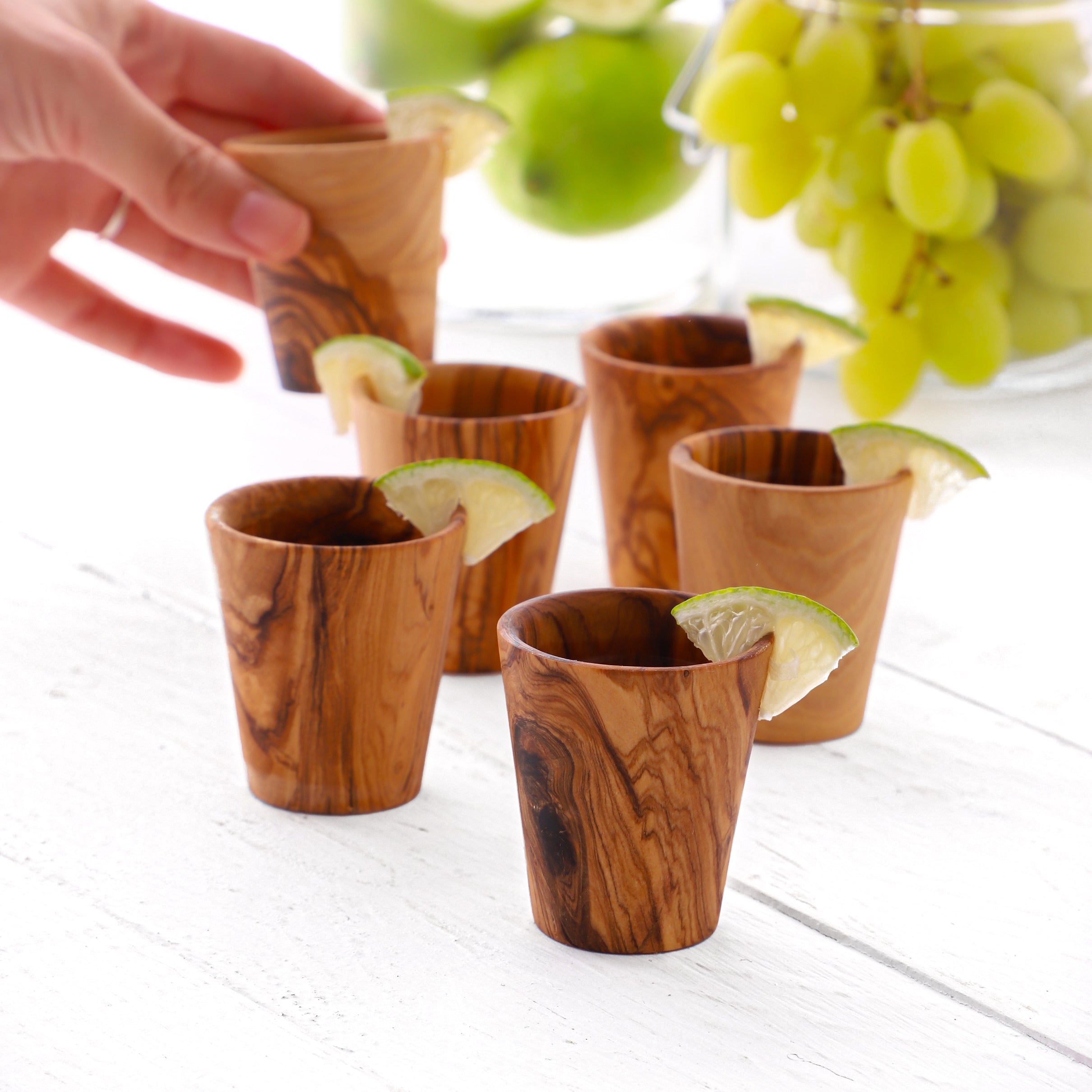SHOT GLASS Olive Wood - ArtisRaw